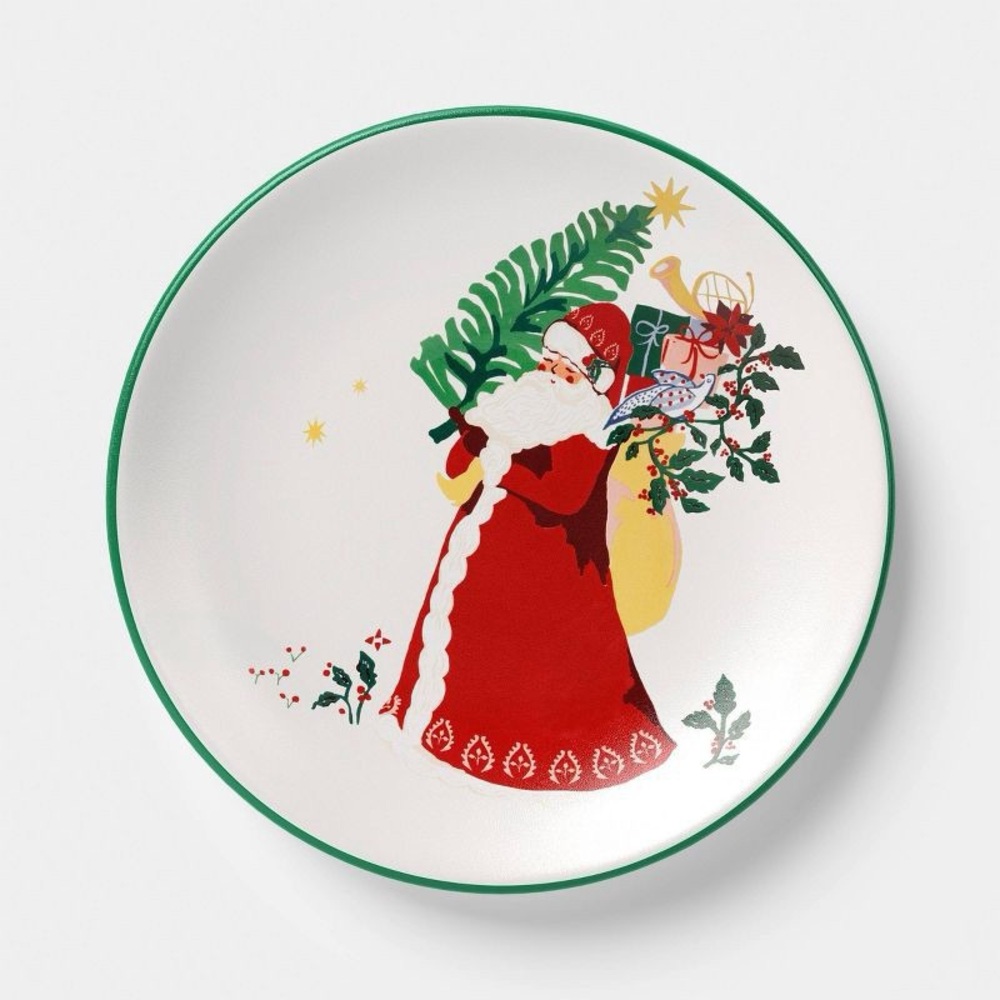 Threshold 6” Santa Stoneware Appetizer Plate